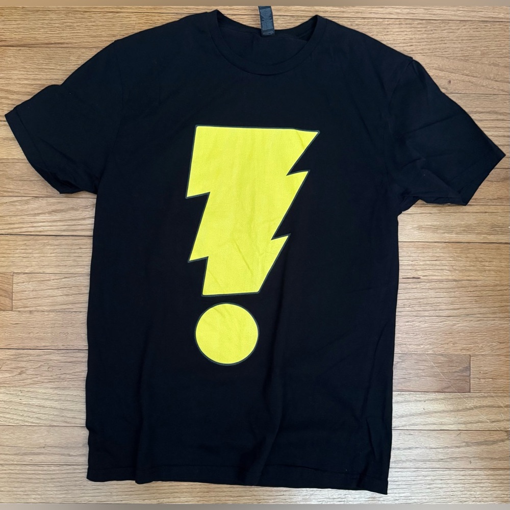 Black T-Shirt with Yellow Graphic